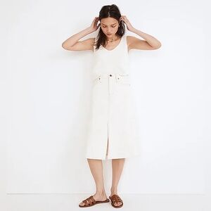 Madewell Denim A-Line Midi Skirt in Vintage Canvas Wash